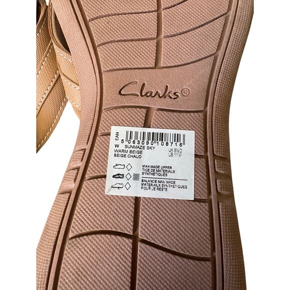 Clark’s Cloudstepper Sunmaze Sandal Warm Beige Womens 11 New without box - Picture 5 of 6